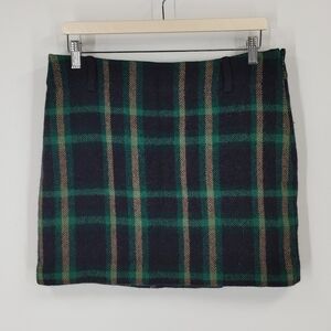 Polo Ralph Lauren Tartan Plaid Wool Mini Skirt